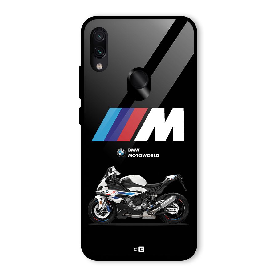 Superbike Stripes Glass Back Case for Redmi Note 7 Pro