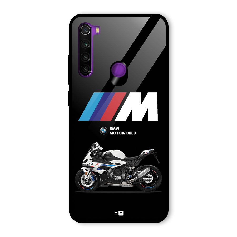 Superbike Stripes Glass Back Case for Redmi Note 8