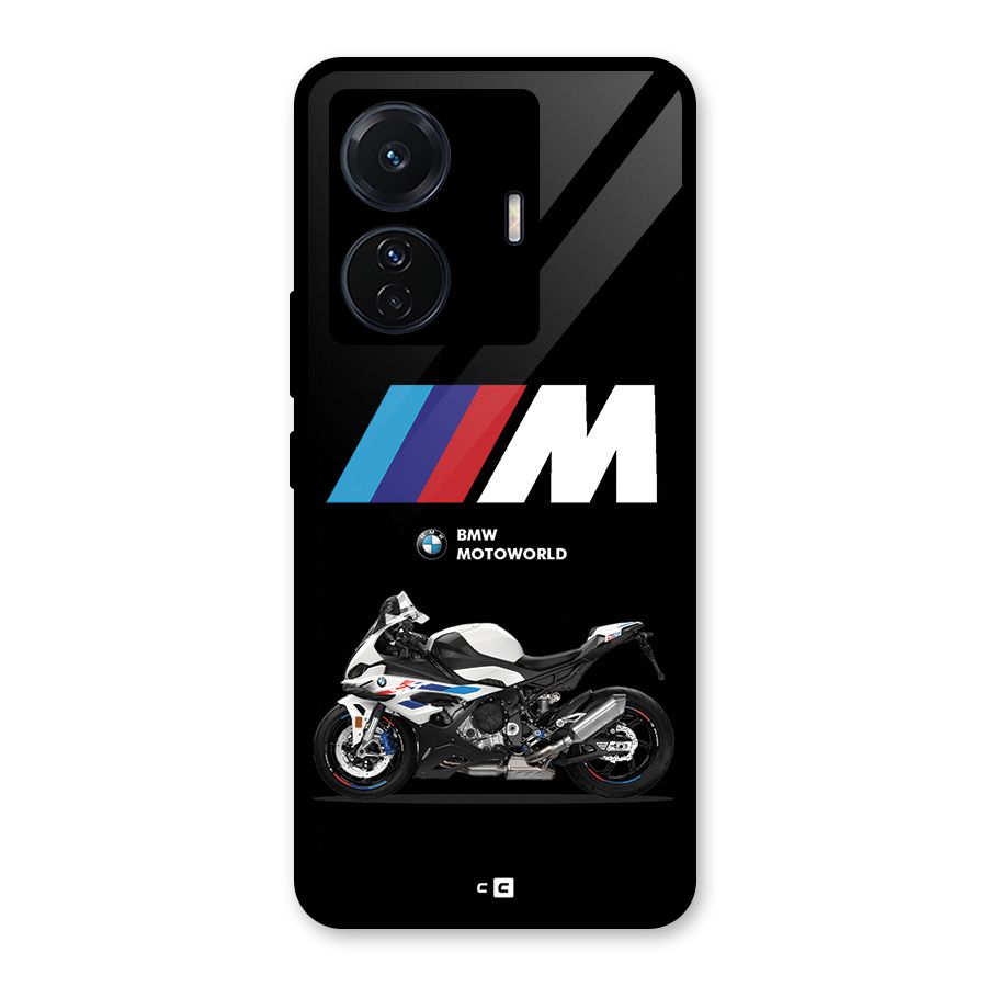 Superbike Stripes Glass Back Case for Vivo T1 Pro