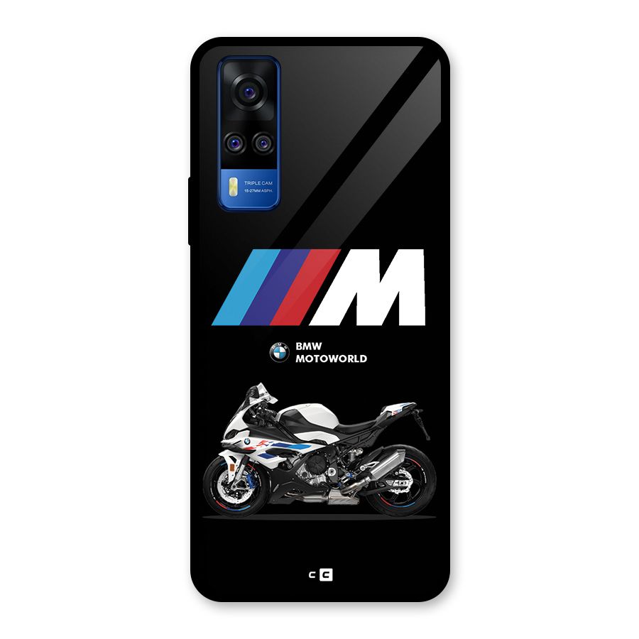 Superbike Stripes Glass Back Case for Vivo Y31