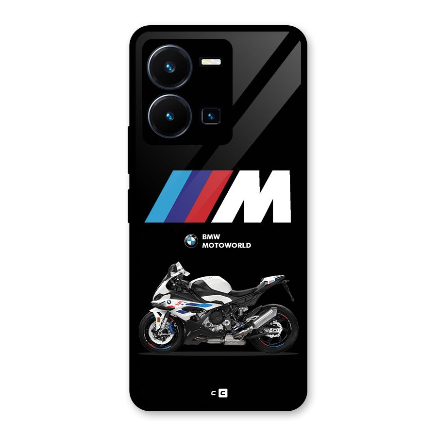 Superbike Stripes Glass Back Case for Vivo Y35