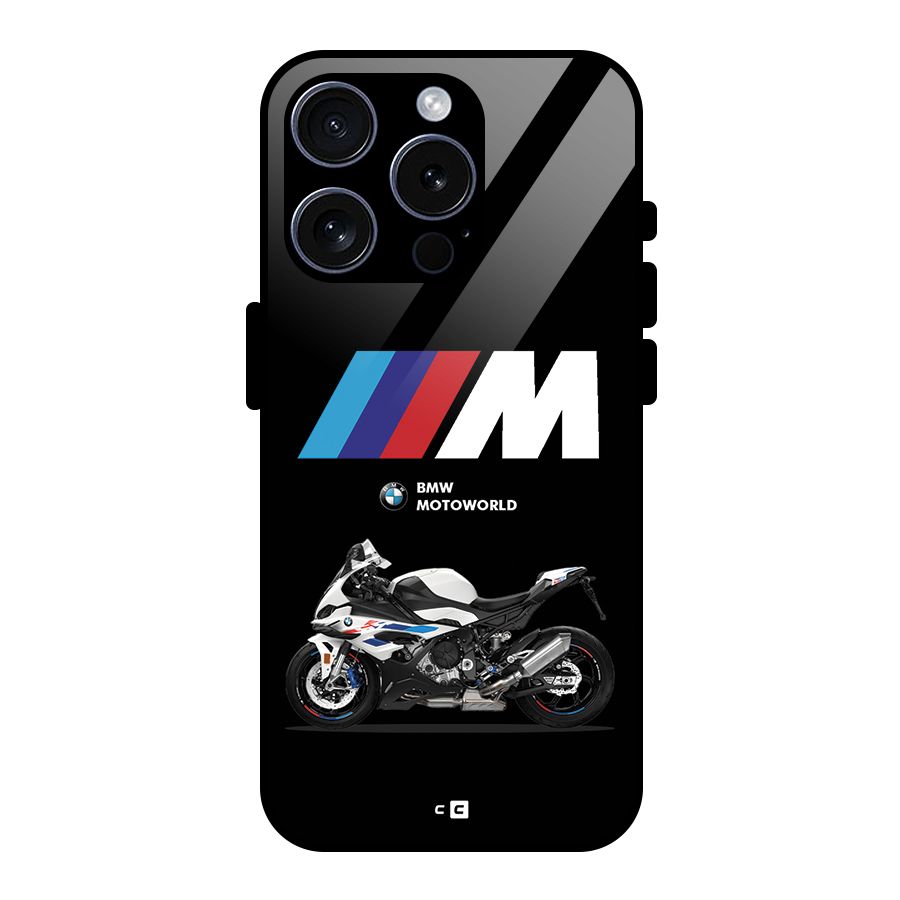 Superbike Stripes Glass Back Case for iPhone 15 Pro