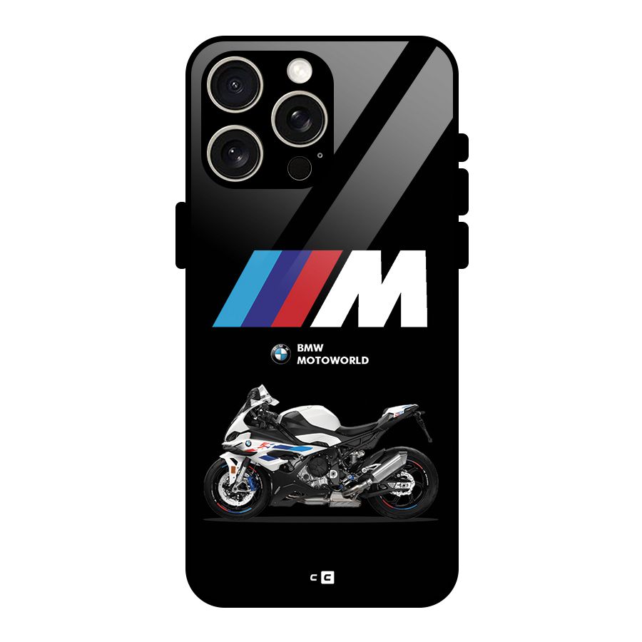 Superbike Stripes Glass Back Case for iPhone 15 Pro Max