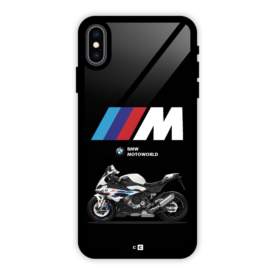 Superbike Stripes Glass Back Case for iPhone XS Max