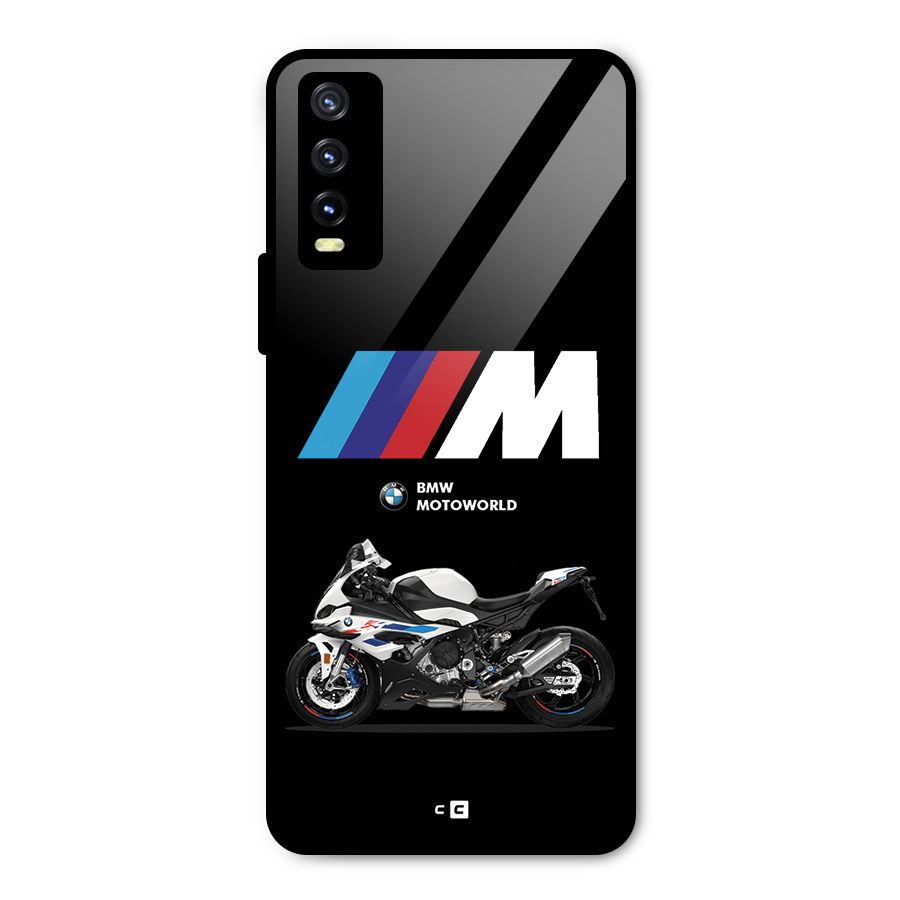 Superbike Stripes Metal Back Case for Vivo Y20