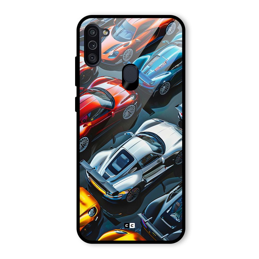 Supercar Club Glass Back Case for Galaxy M11