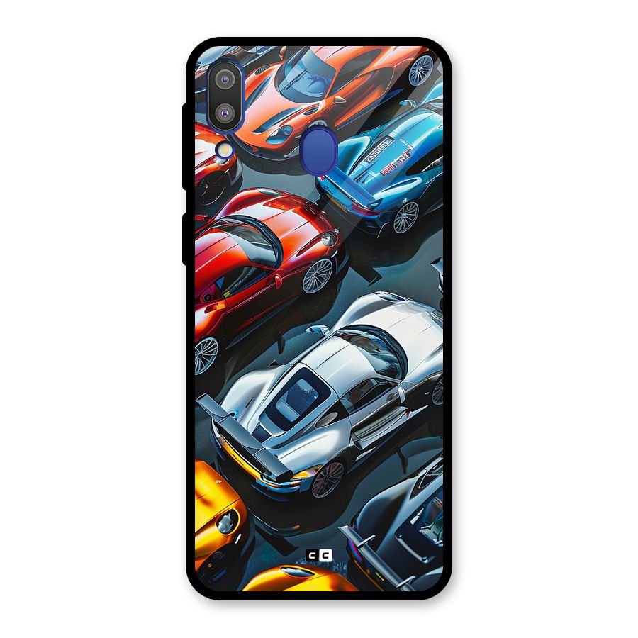 Supercar Club Glass Back Case for Galaxy M20