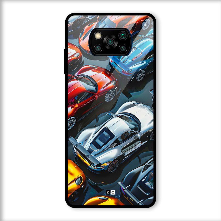 Supercar Club Glass Back Case for Poco X3