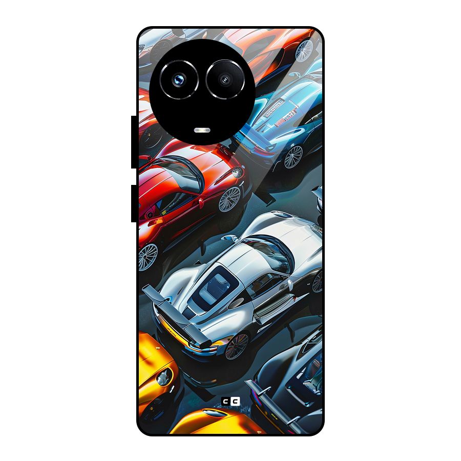Supercar Club Glass Back Case for Realme 11X