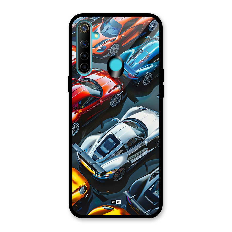 Supercar Club Glass Back Case for Realme 5i