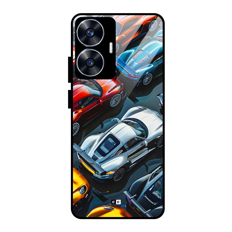 Supercar Club Glass Back Case for Realme Narzo N55