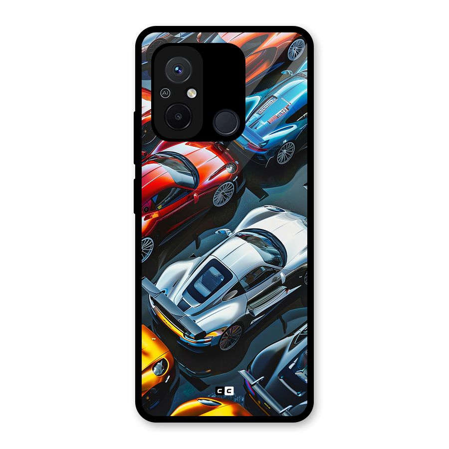 Supercar Club Glass Back Case for Redmi 12C