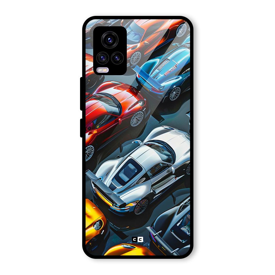 Supercar Club Glass Back Case for Vivo V20 2021