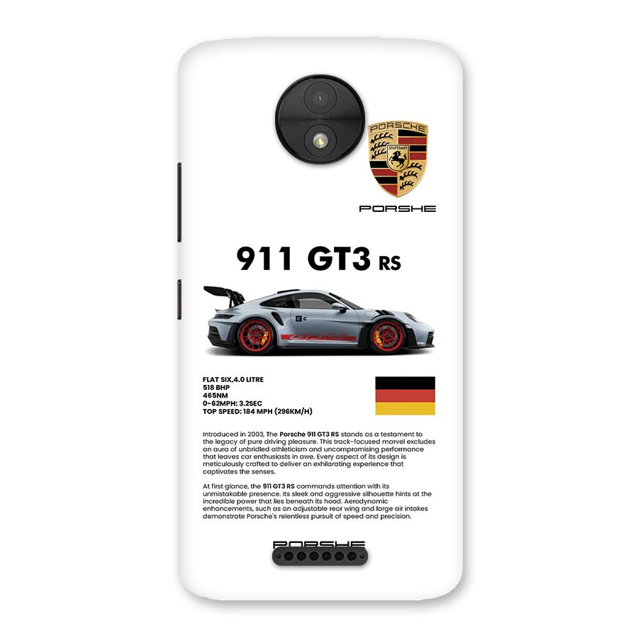 Supercar Features Back Case for Moto C