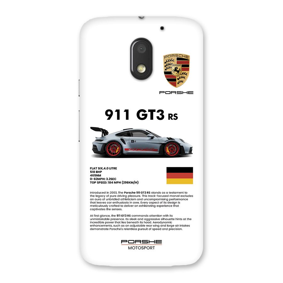 Supercar Features Back Case for Moto E3 Power