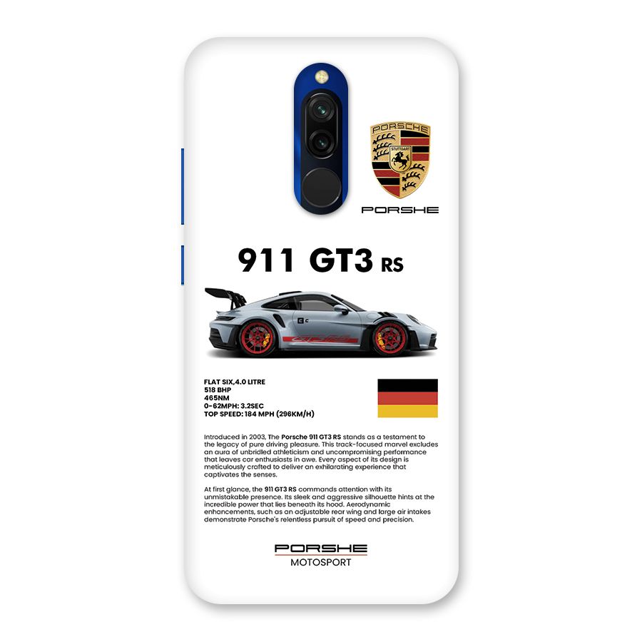 Supercar Features Back Case for Redmi 8