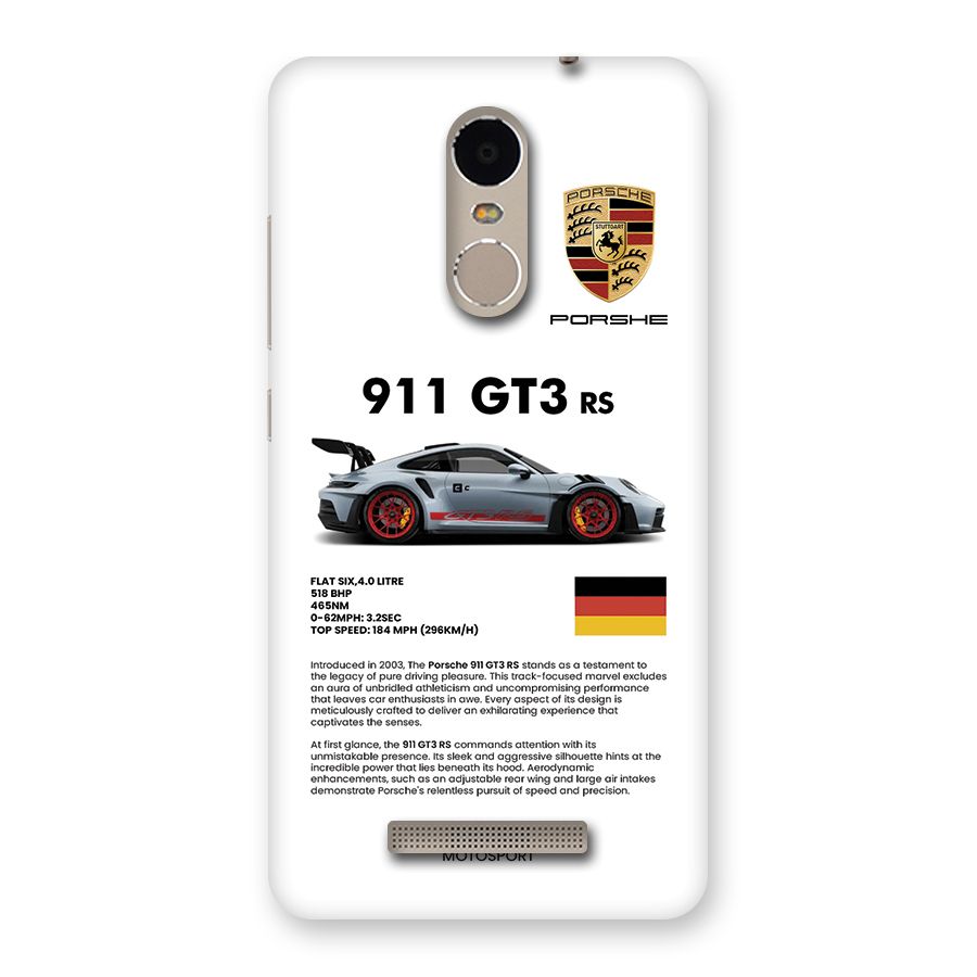 Supercar Features Back Case for Redmi Note 3