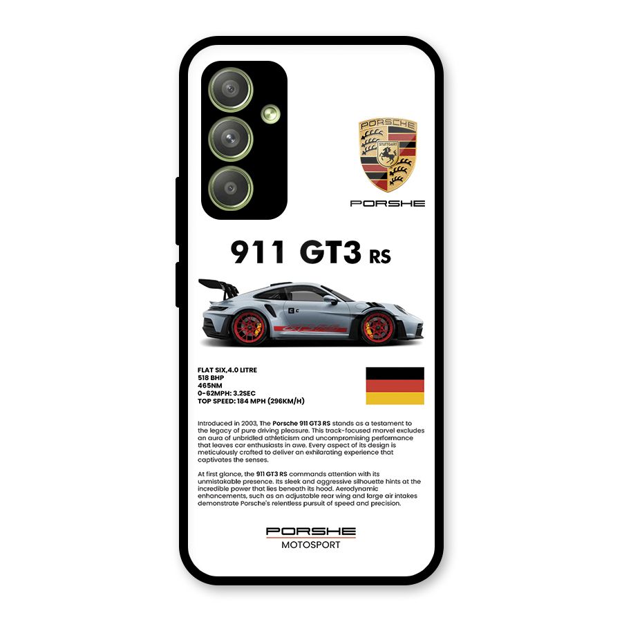 Supercar Features Glass Back Case for Galaxy A54