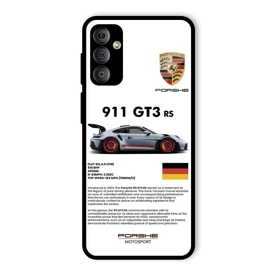 Supercar Features Glass Back Case for Galaxy F23