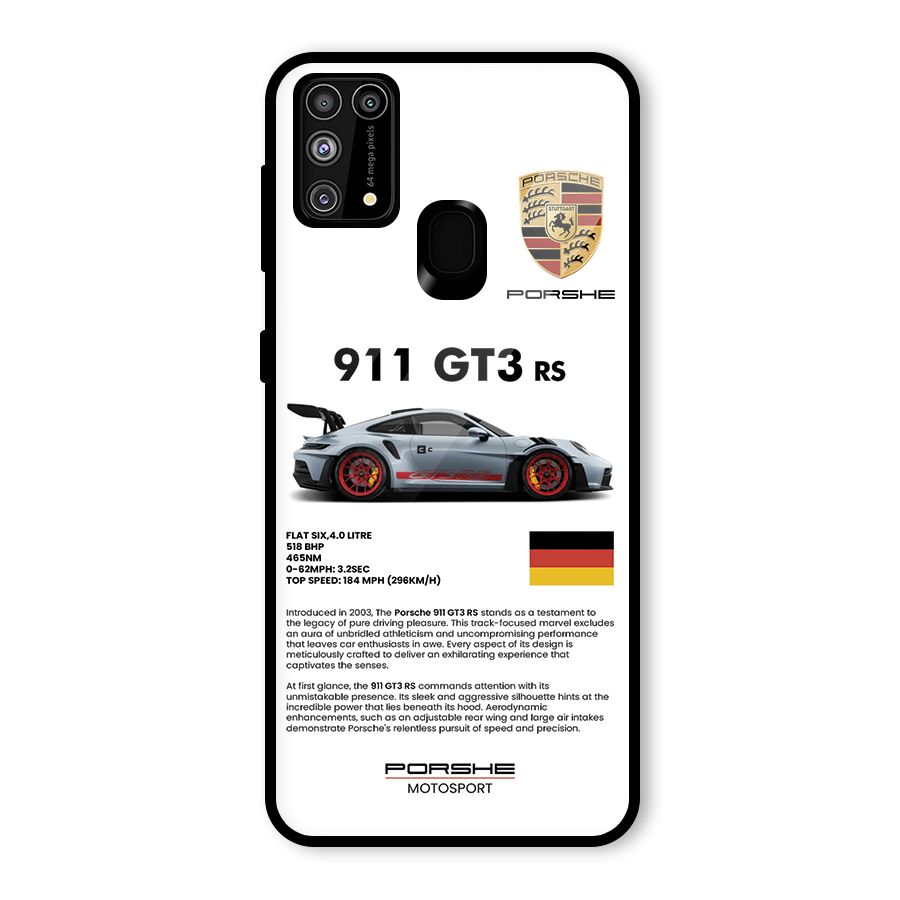 Supercar Features Glass Back Case for Galaxy M31