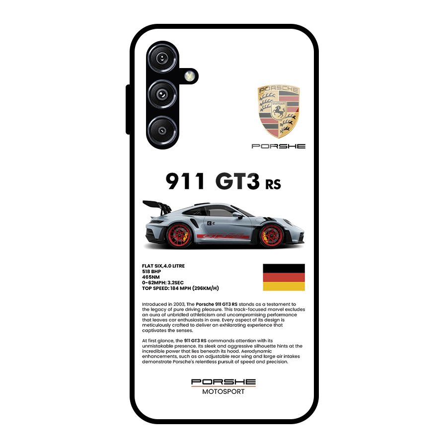 Supercar Features Glass Back Case for Galaxy M34 5G