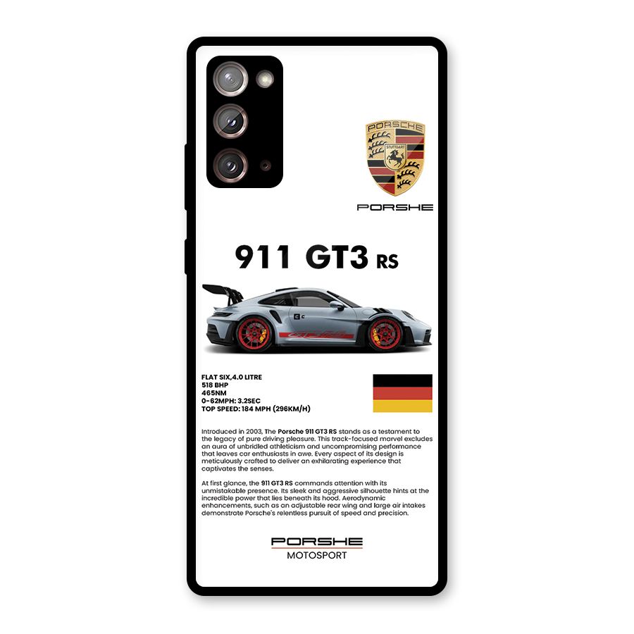 Supercar Features Glass Back Case for Galaxy Note 20