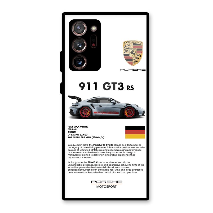 Supercar Features Glass Back Case for Galaxy Note 20 Ultra 5G