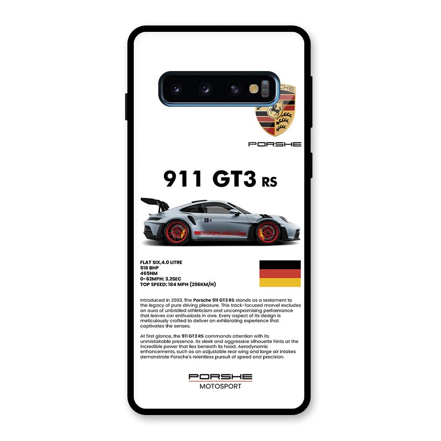 Supercar Features Glass Back Case for Galaxy S10