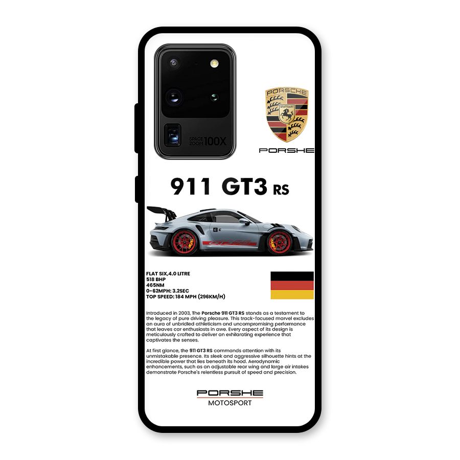 Supercar Features Glass Back Case for Galaxy S20 Ultra