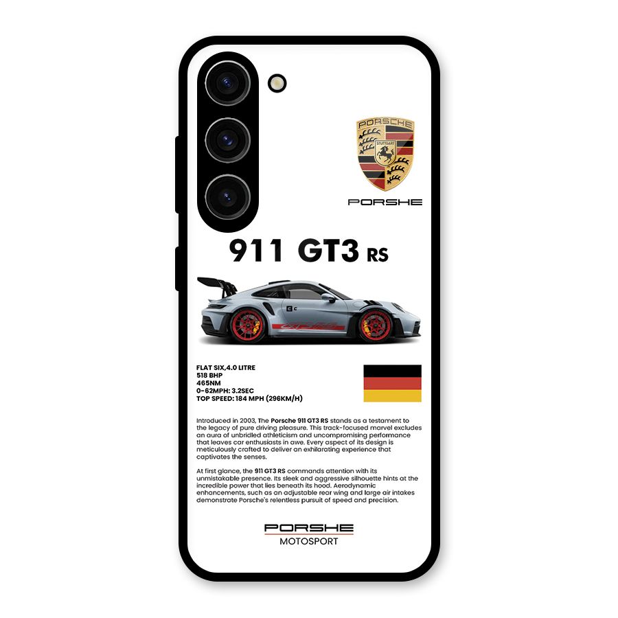 Supercar Features Glass Back Case for Galaxy S23