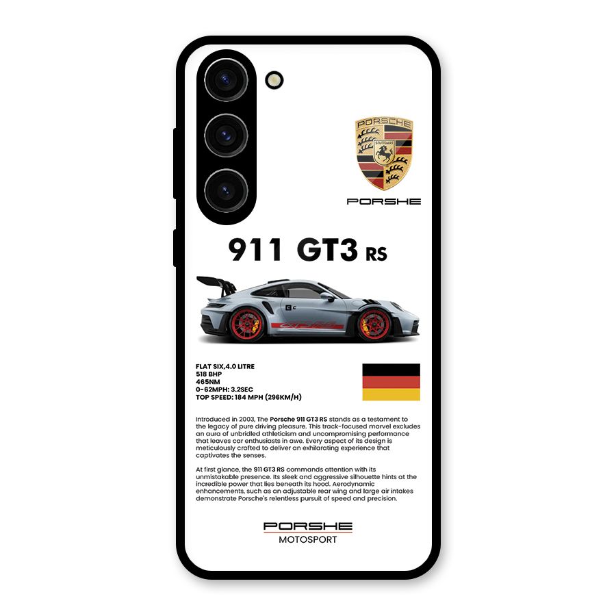 Supercar Features Glass Back Case for Galaxy S23 Plus