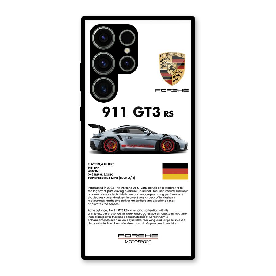 Supercar Features Glass Back Case for Galaxy S23 Ultra