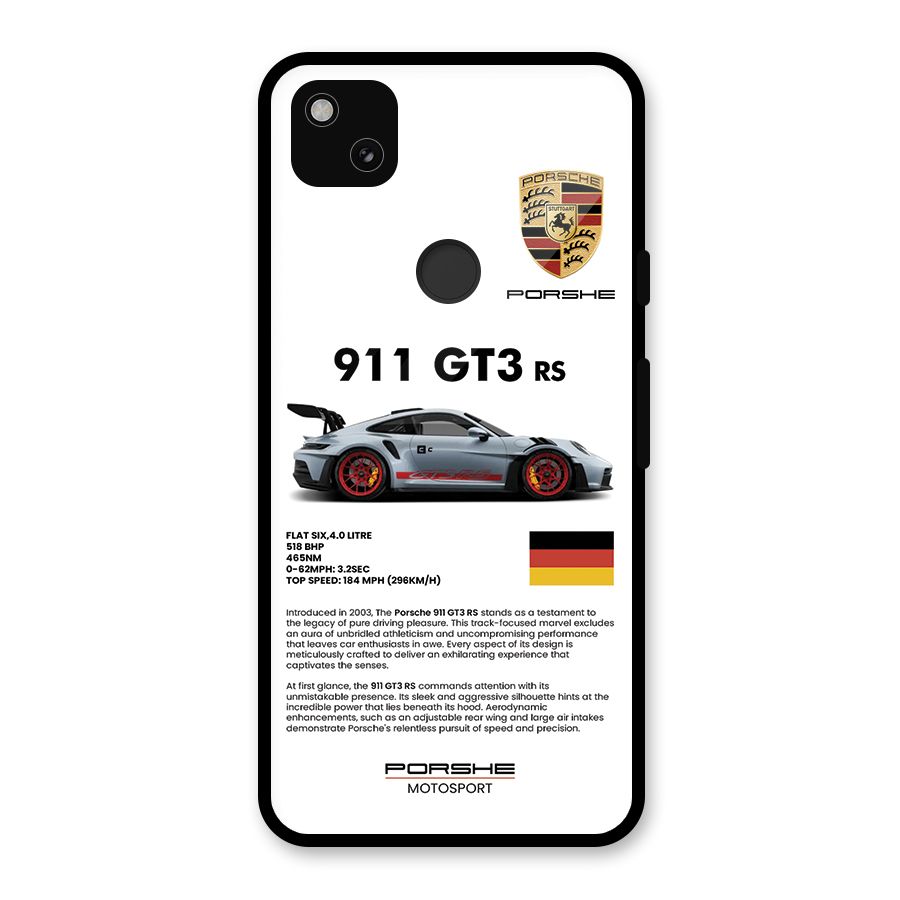 Supercar Features Glass Back Case for Google Pixel 4a