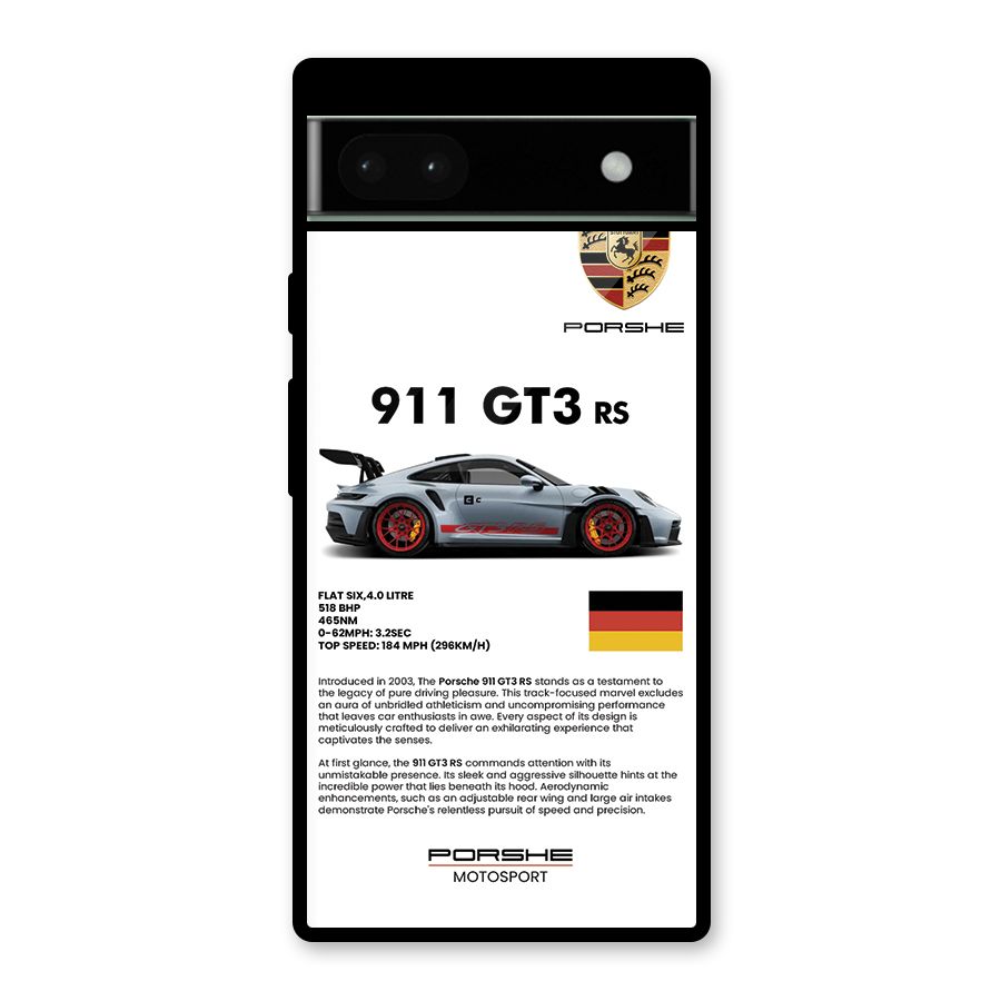 Supercar Features Glass Back Case for Google Pixel 6a