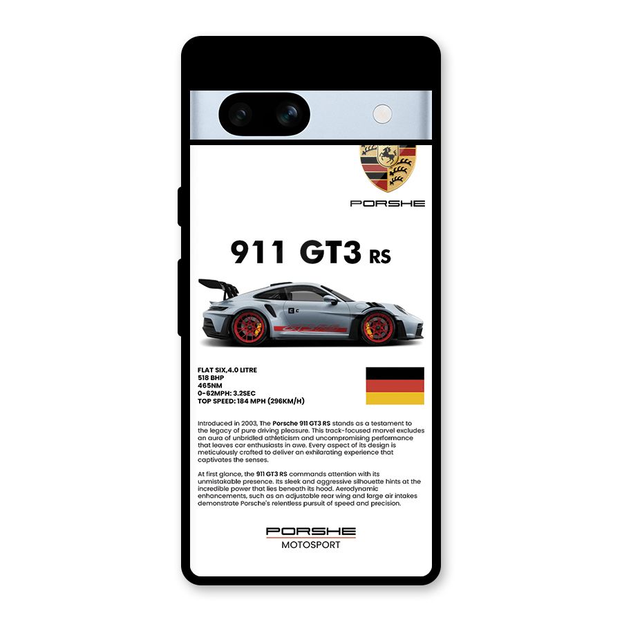 Supercar Features Glass Back Case for Google Pixel 7a