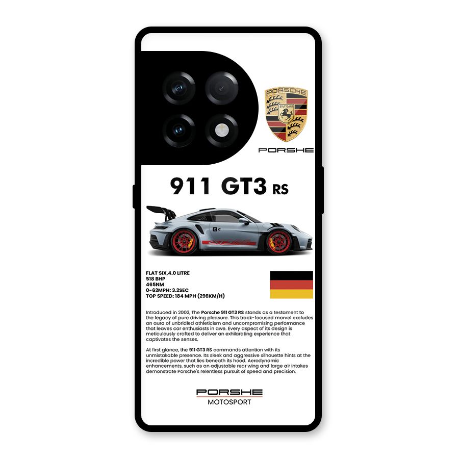 Supercar Features Glass Back Case for OnePlus 11R