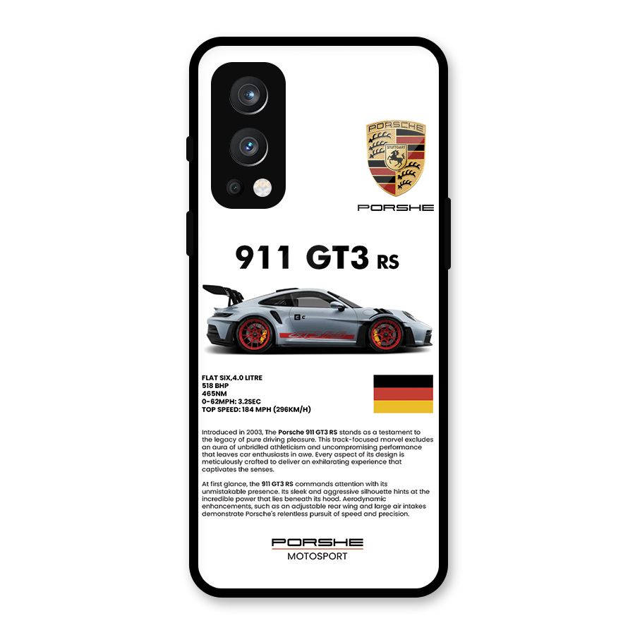 Supercar Features Glass Back Case for OnePlus Nord 2 5G
