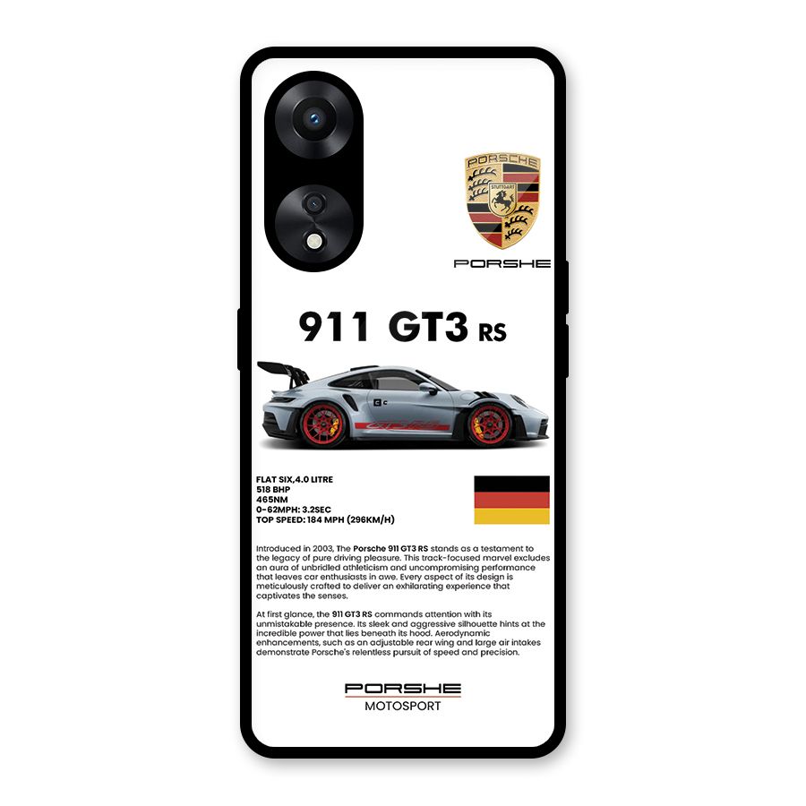 Supercar Features Glass Back Case for Oppo A78