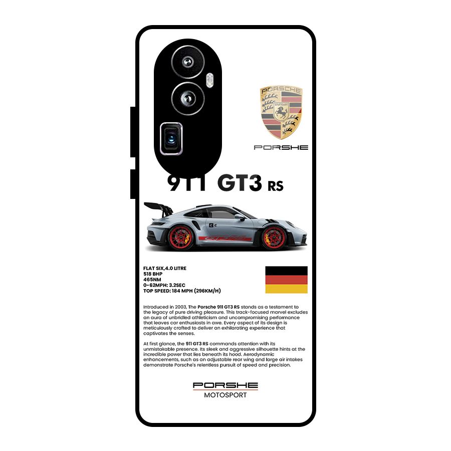 Supercar Features Glass Back Case for Oppo Reno10 Pro Plus