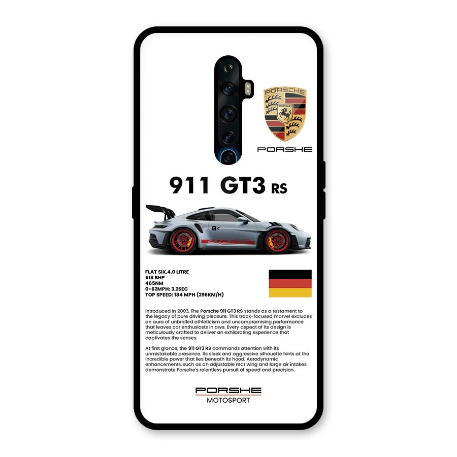 Supercar Features Glass Back Case for Oppo Reno2 Z