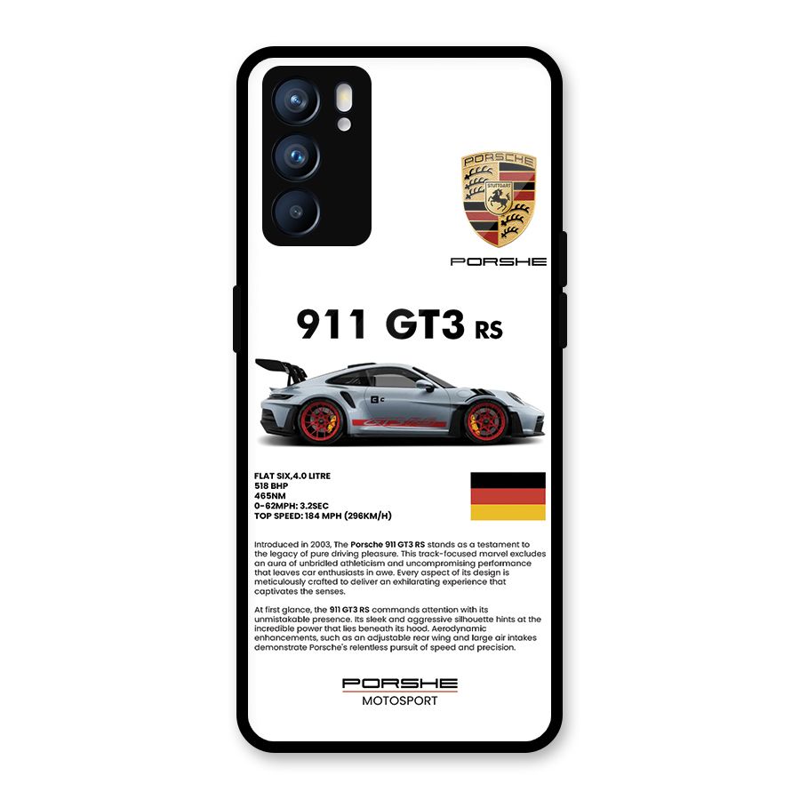 Supercar Features Glass Back Case for Oppo Reno6 5G