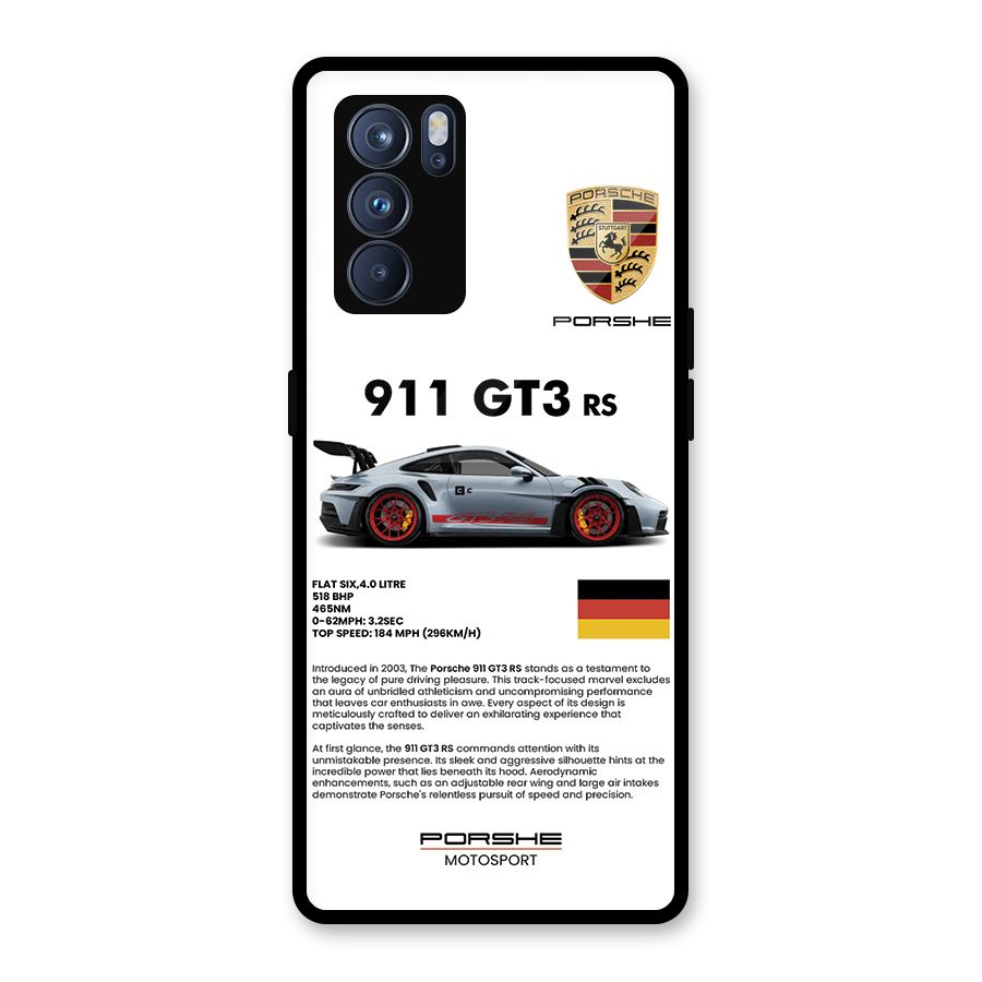 Supercar Features Glass Back Case for Oppo Reno6 Pro 5G