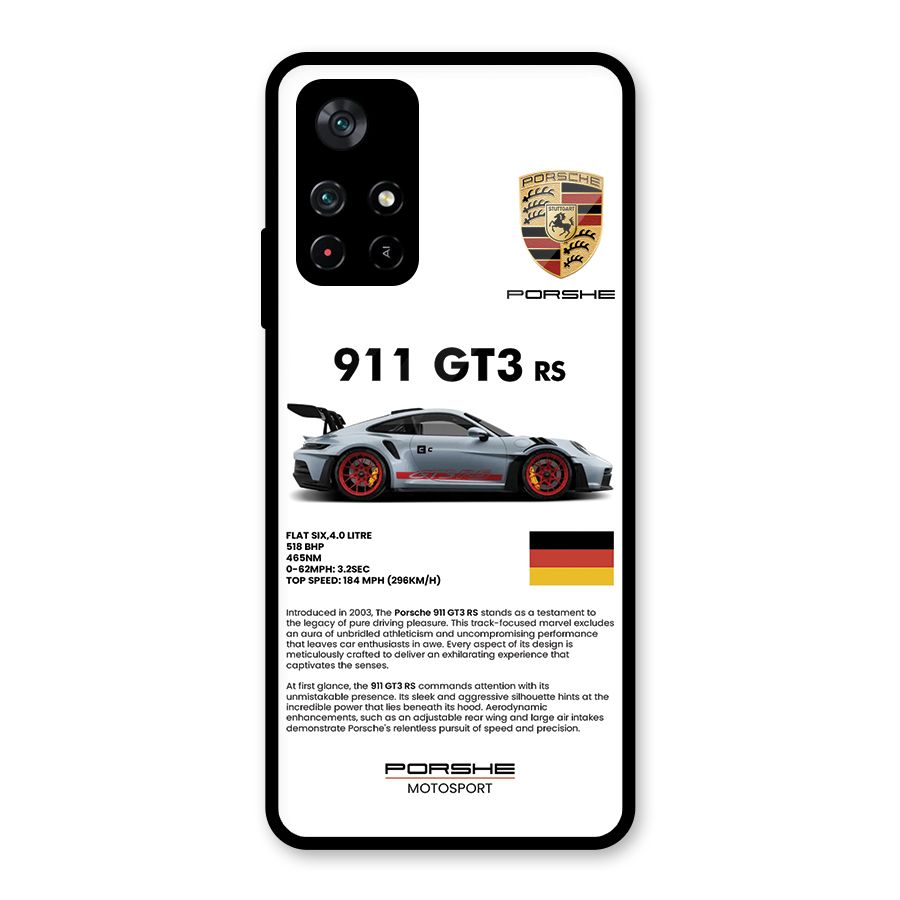 Supercar Features Glass Back Case for Poco M4 Pro 5G