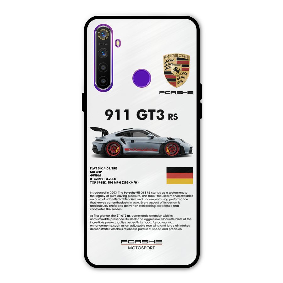 Supercar Features Glass Back Case for Realme 5s