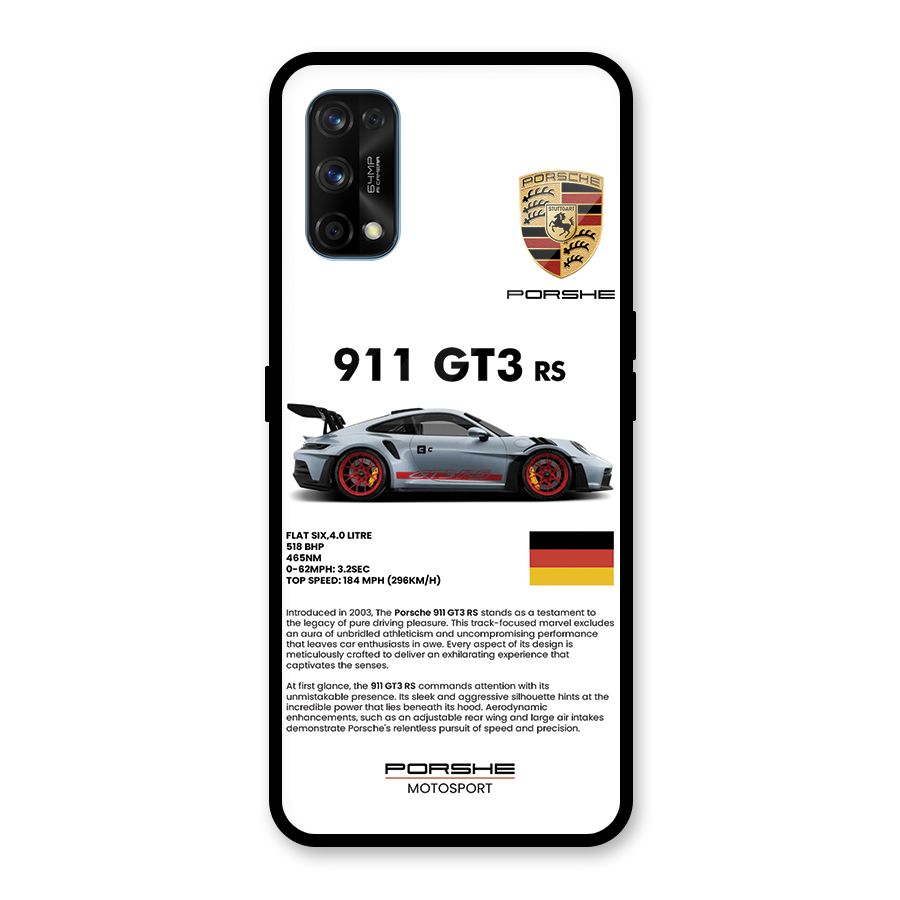 Supercar Features Glass Back Case for Realme 7 Pro