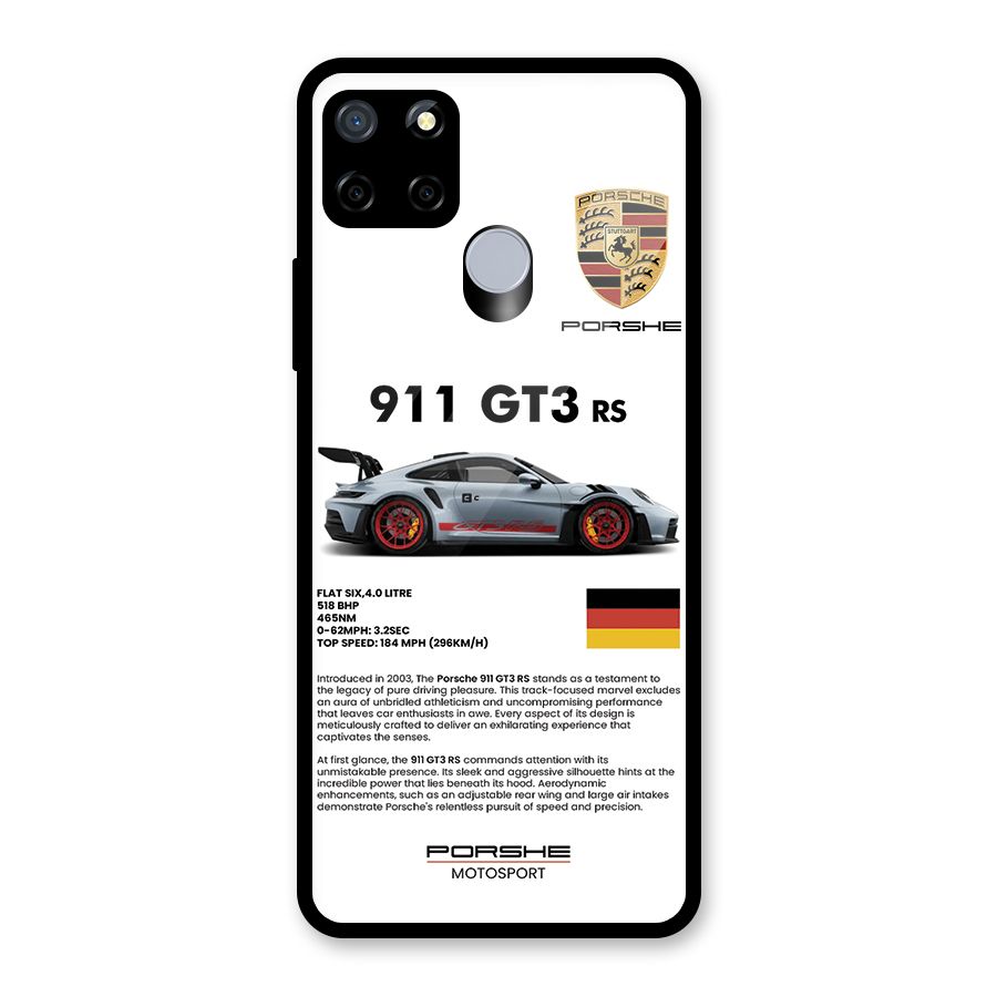 Supercar Features Glass Back Case for Realme C12