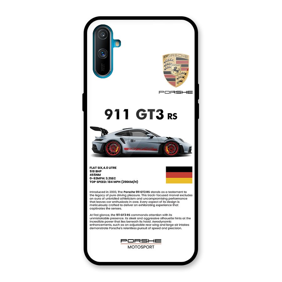 Supercar Features Glass Back Case for Realme C3