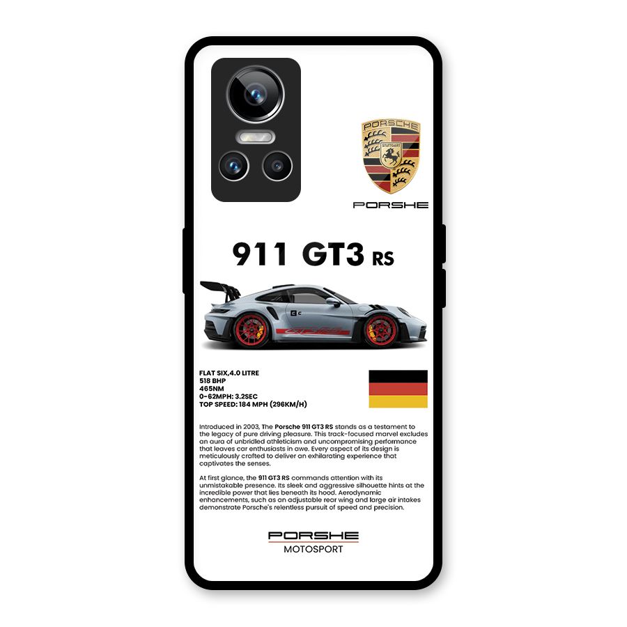 Supercar Features Glass Back Case for Realme GT Neo 3