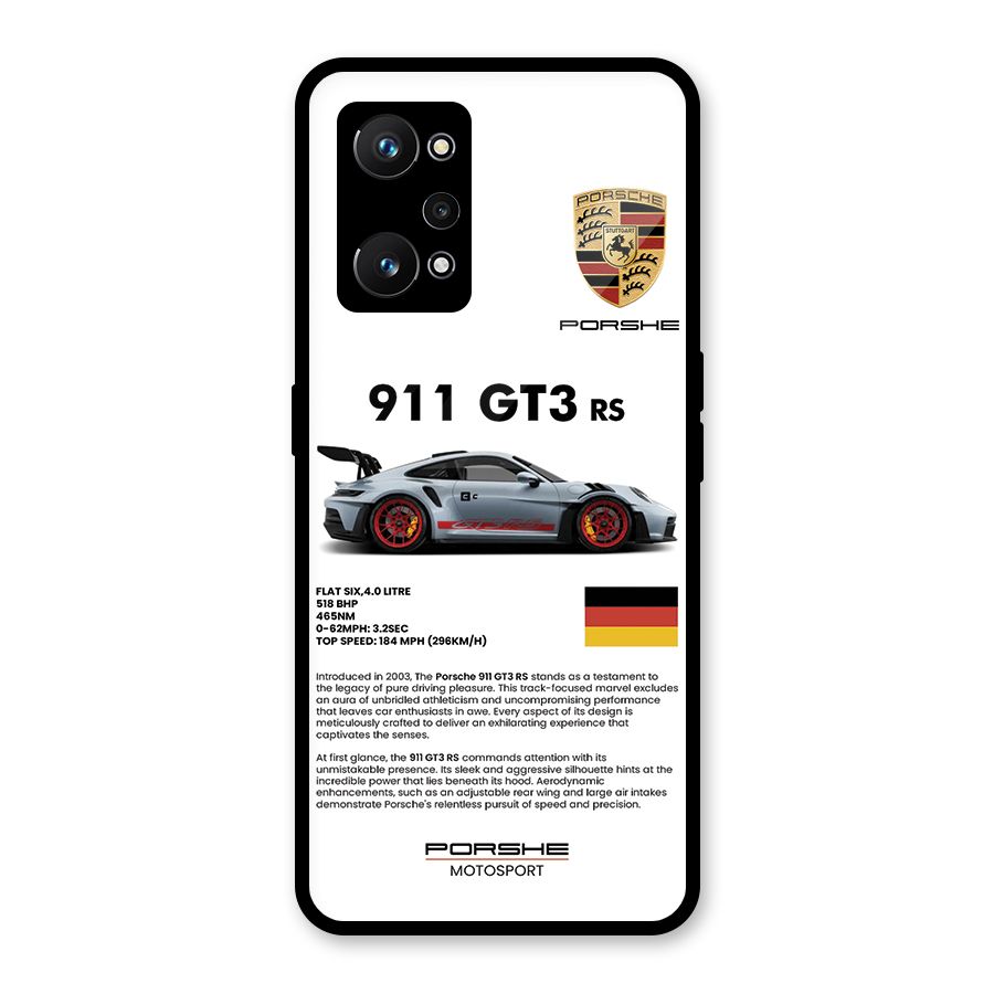 Supercar Features Glass Back Case for Realme GT Neo 3T