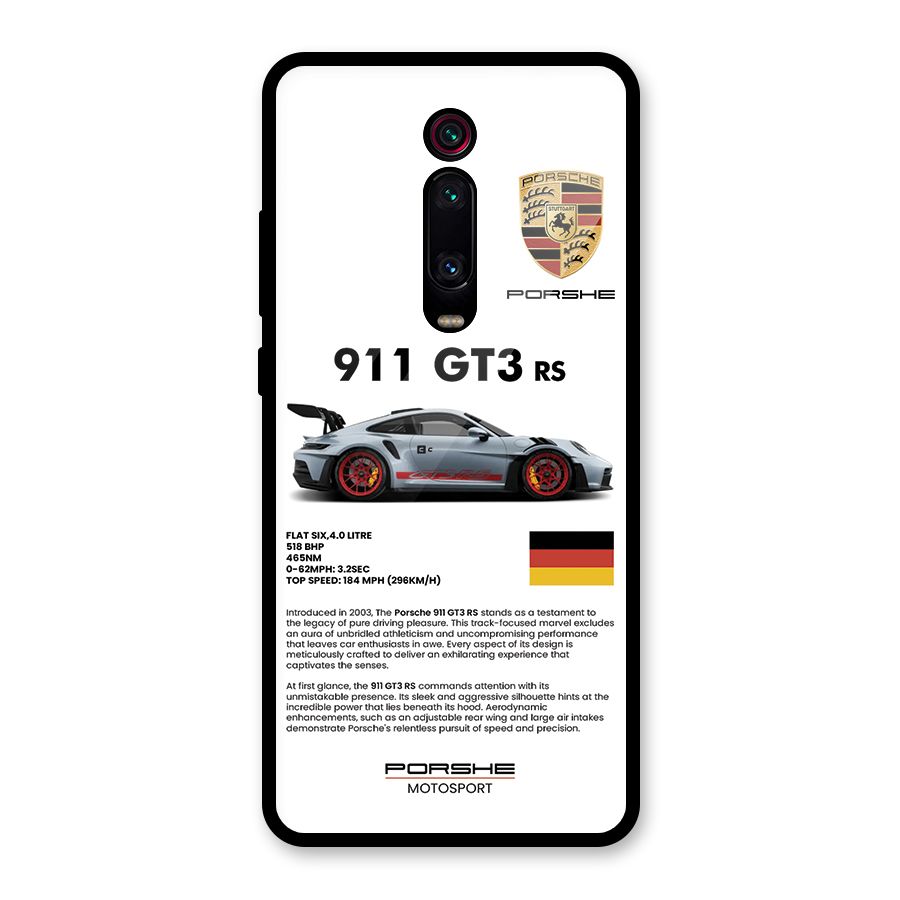 Supercar Features Glass Back Case for Redmi K20